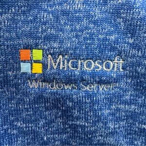 Microsoft Employee Fleece Jacket Elevate Men's size Large Blue Full Zip-up